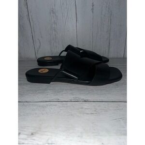 Vince Vero Cuoio‎ Black Leather Slide Sandals Comfortable Size 7